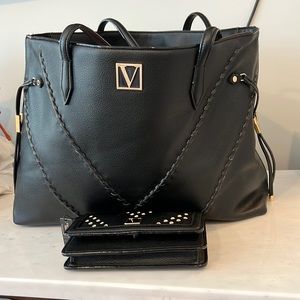 victoria’s secret leather purse and wallet set